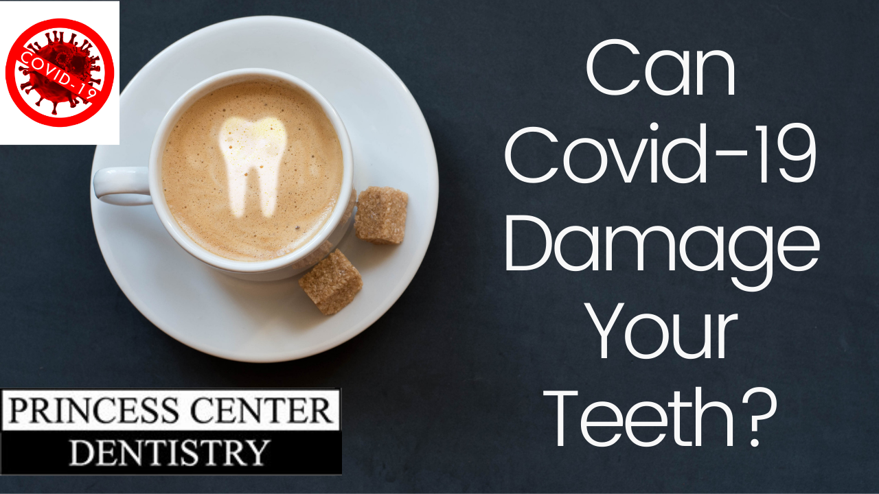 coffee cup with tooth.